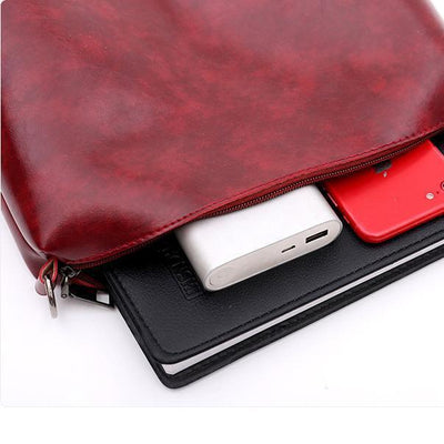 Elin™ | Vintage 4-częściowa torba skórzana