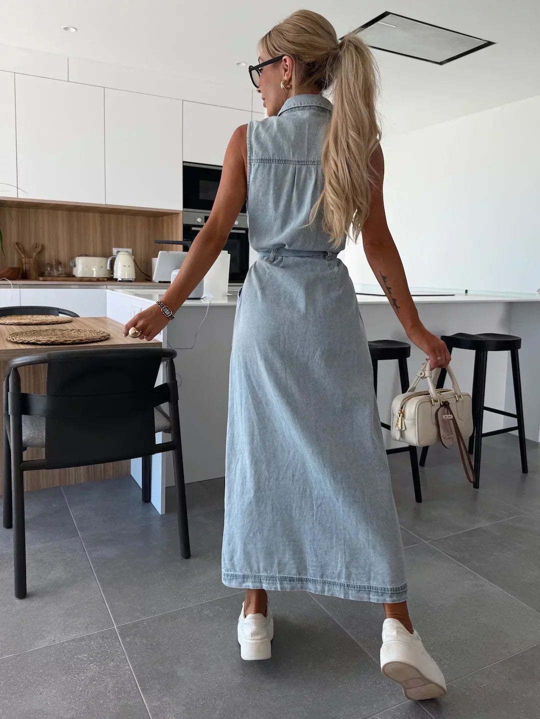 Isabelle | Maxi Denim Sukienka