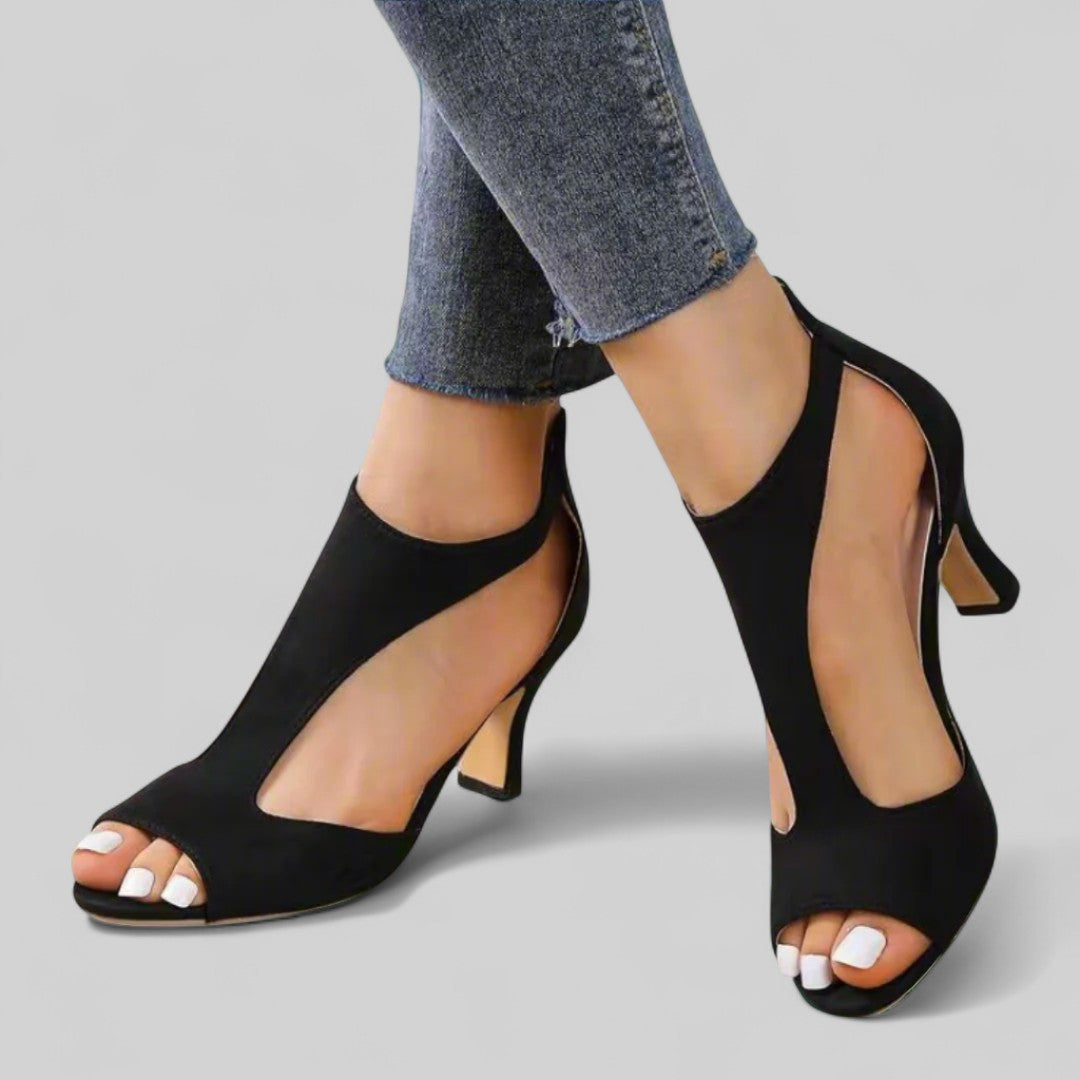 Julia™  | Premium szpilki sandały z zamkiem błyskawicznym