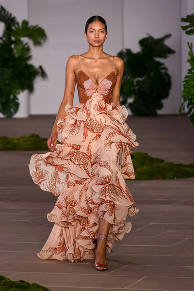 Nahia | Sukienka z Falbanami