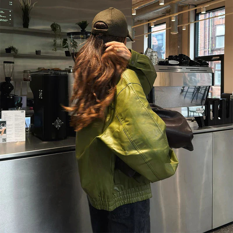 EMERYN – Skórzana kurtka w stylu Street Chic dla kobiet