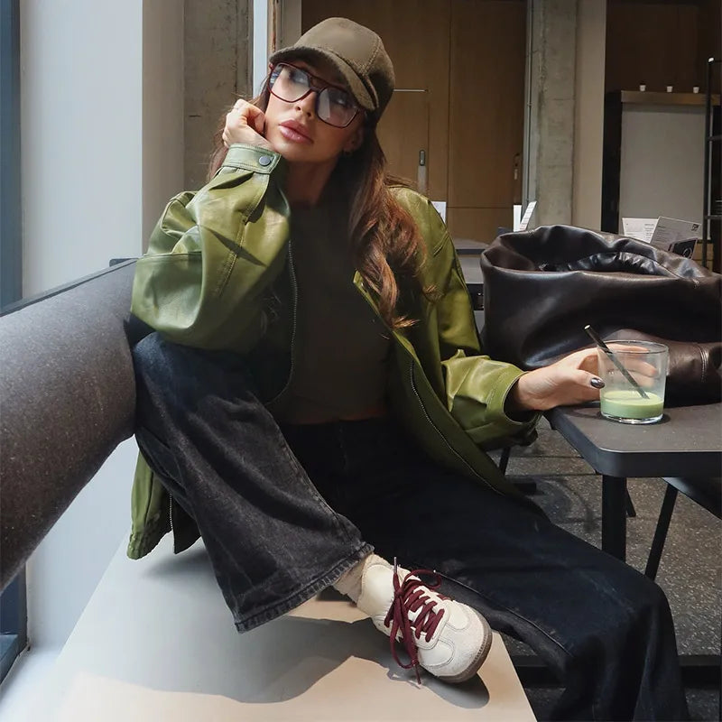 EMERYN – Skórzana kurtka w stylu Street Chic dla kobiet