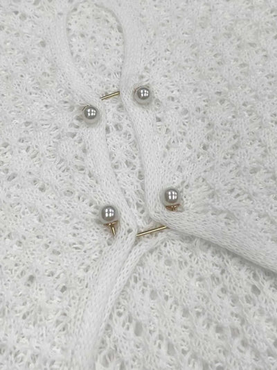 NILA - Przezroczysta Sukienka Biała