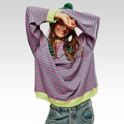 Mana | Pasiasty Oversize'owy Sweter