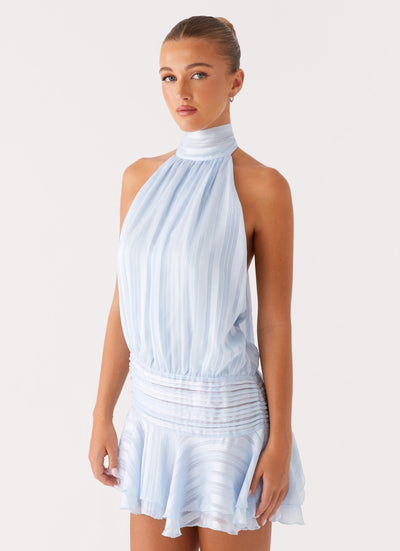 SERENELLA | Sukienka Mini z Koralikami i Chiffonem