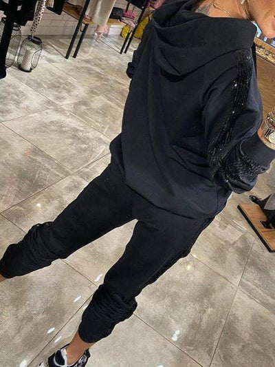 Aleksandra – Jesienny zestaw z połyskiem i komfortem