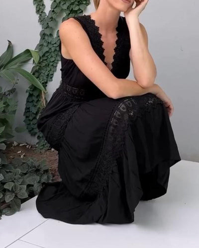 Ninfea | Sukienka midi bez rękawów w stylu boho